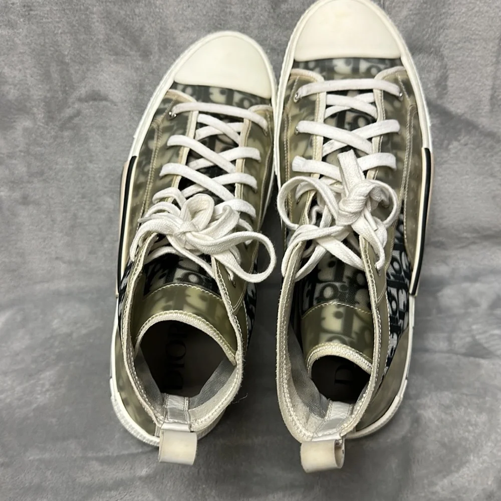 Christian Dior B23 Oblique Logo Canvas Sneakers Size 45 - Picture 7 of 10